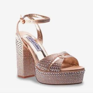 Lady Couture Sequined Doll Platform Sandal Size 11